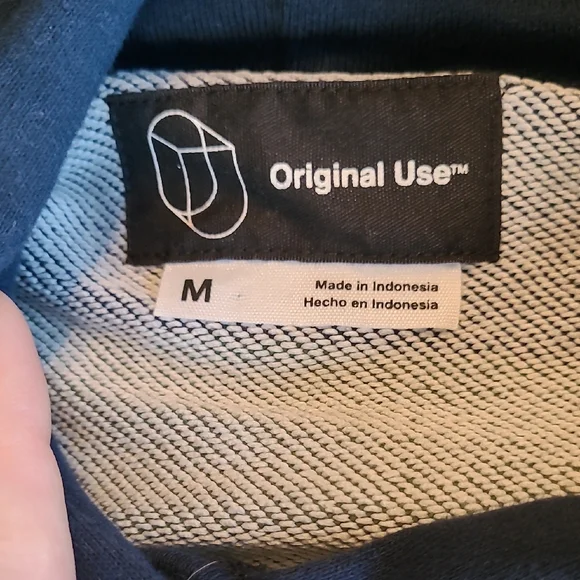 Original Use Navy and Cream Hoodie NWOT - Picture 4 of 4